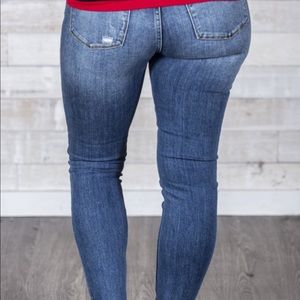 Judy Blue buffalo plaid skinny jeans